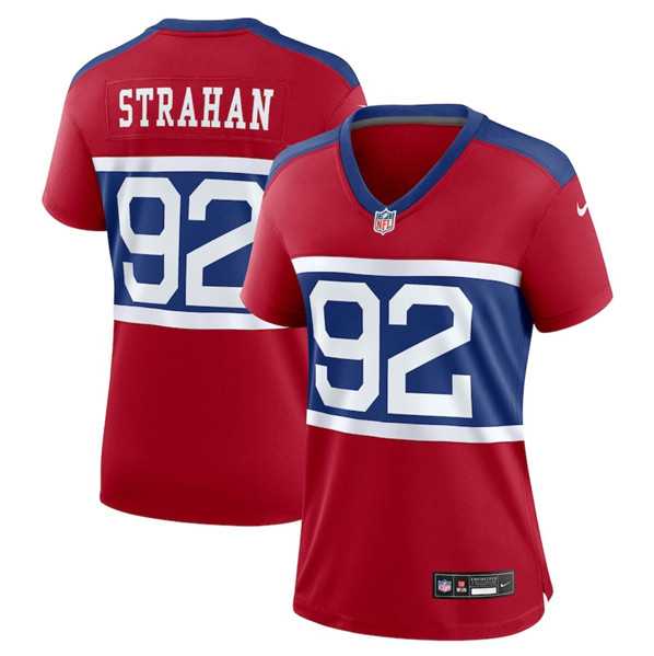 Women%27s New York Giants #92 Michael Strahan Century Red Alternate Vapor Limited Football Stitched Jersey Dzhi